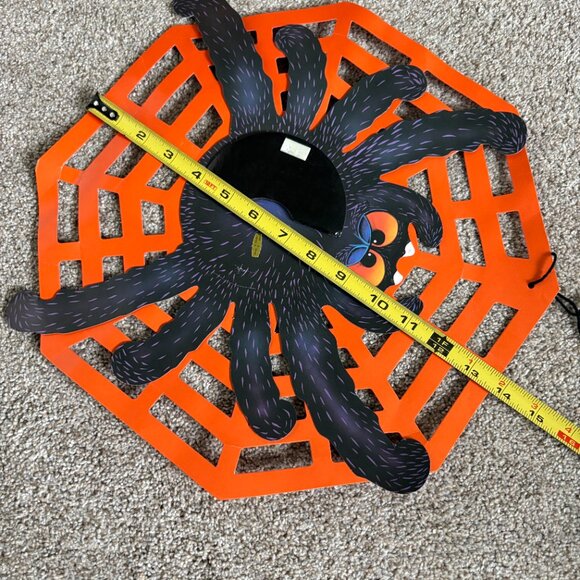 Vintage 90s Halloween cut outs x3 spider, skeleton, scarecrow - Picture 7 of 15